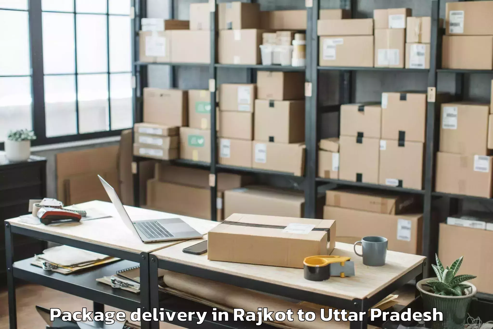 Top Rajkot to Dr Ram Manohar Lohiya National Package Delivery Available